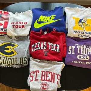 Set of 7 Crew Neck Vintage Sweatshirts